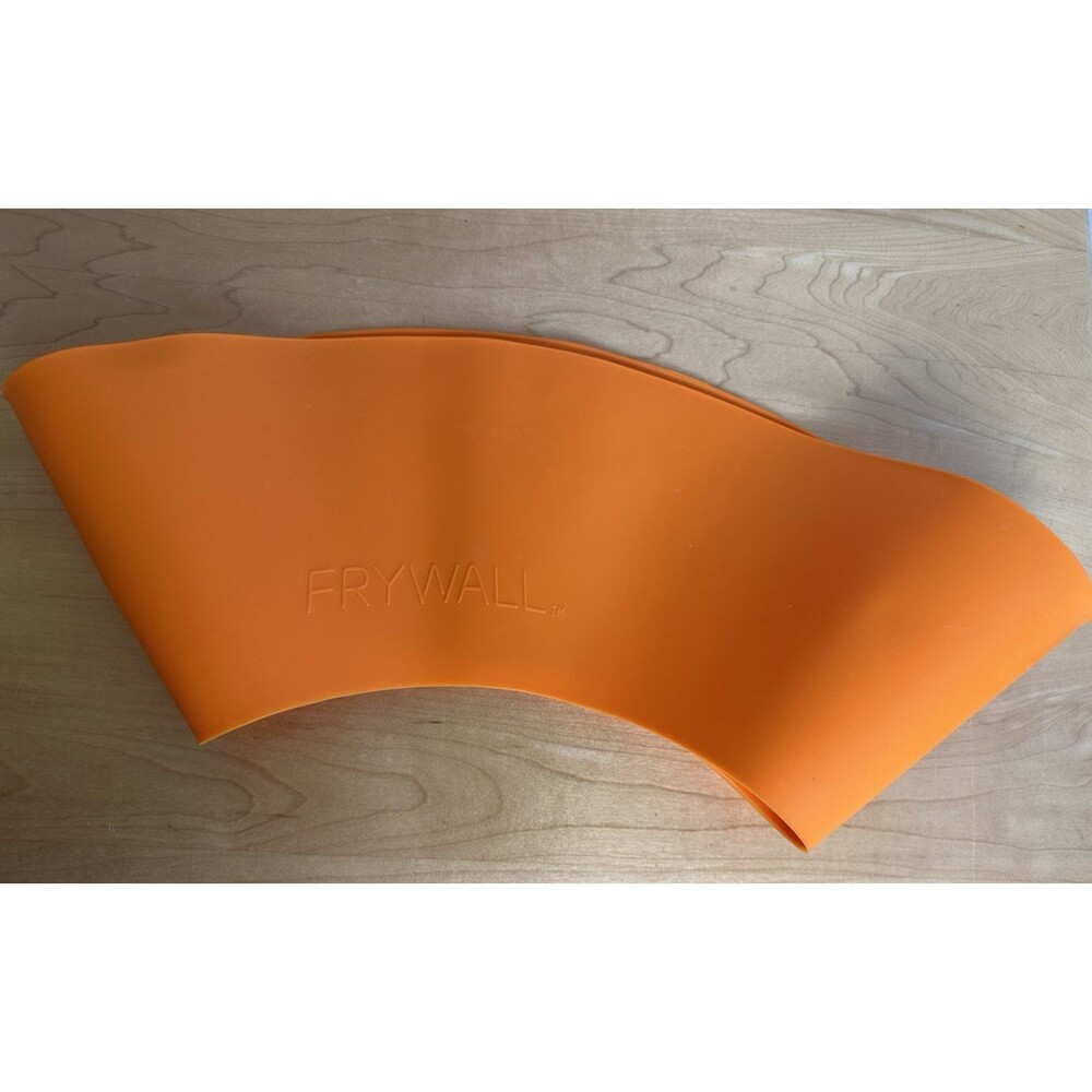 Frywall 10" Orange Silicone Splatter Guard Frying Pan Protector New, Unpackaged
